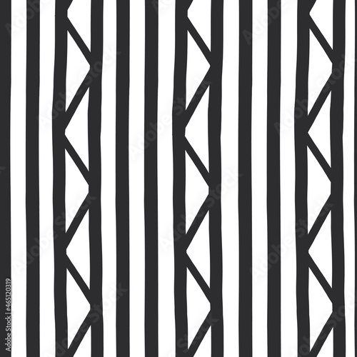 Black and white geometric seamless textur. Great for fabric, textiles, wallpaper, gift wrapping paper or stationary projects. 