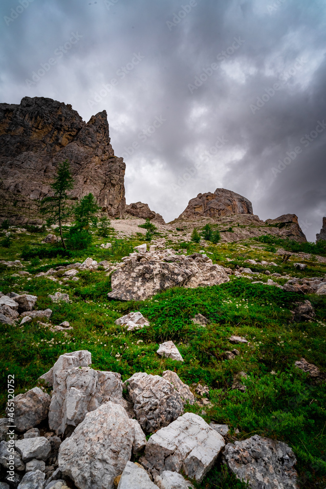 Hiking to the Rotwand Meadows in  South Tyrol.