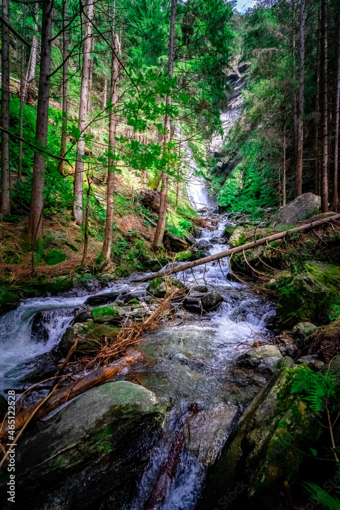 Pojer Waterfall in Valle Aurina in South Tyrol Pojer Waterfall in Valle Aurina in South Tyrol