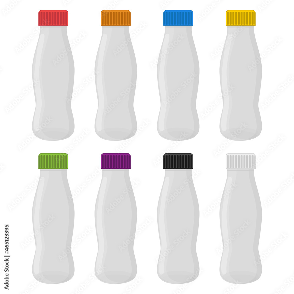 Set of plastic bottles concept illustration vector Set of plastic bottles concept illustration vector