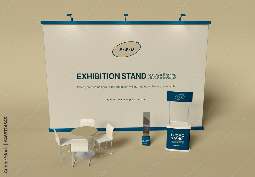Exhibition Stand Layout Mockup Stock Template Adobe Stock
