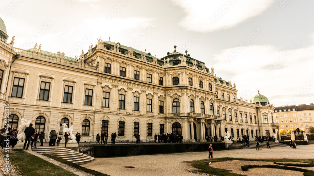 Belvedere Palace in baroque style consisting of two parts on Landstrasse, Vienna, Austria