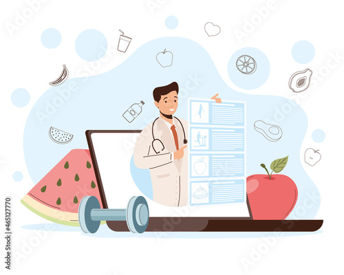 nutritionist in smartphone