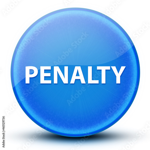 Penalty eyeball glossy elegant blue round button abstract