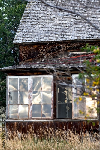 Old Wood Porch Windows