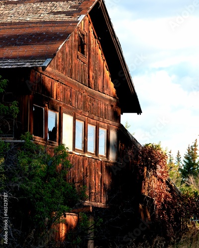 Sunset On Old Wood Shed