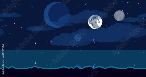 Wallpaper Mural seamless animated game background with parallax effect. website, design, sky, clouds. moving landscape, flat graphics. looped video.	Alien art, the surface of an alien planet, cold space, sci fi. Torontodigital.ca