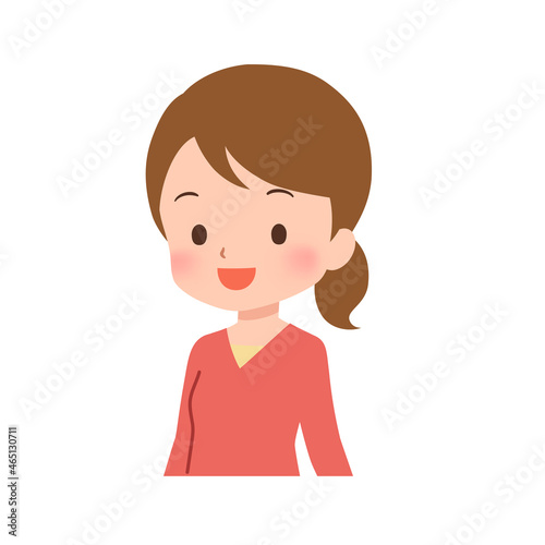 色々なポーズの私服の女性のイラスト