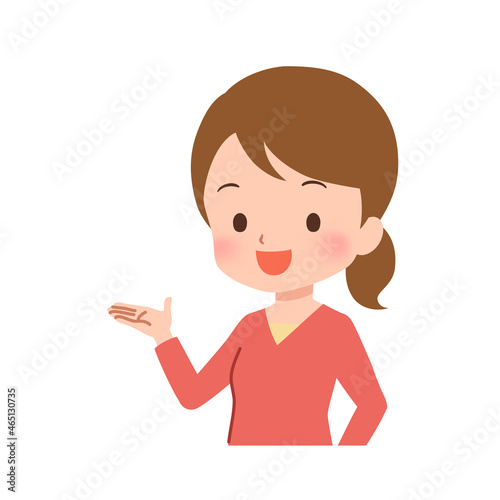 色々なポーズの私服の女性のイラスト