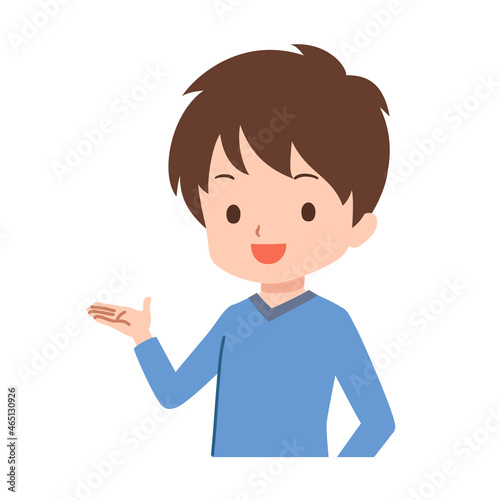 色々なポーズの私服の男性のイラスト