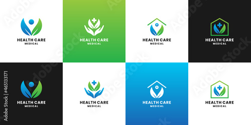 home care. health care logo design collection for medical and healthy