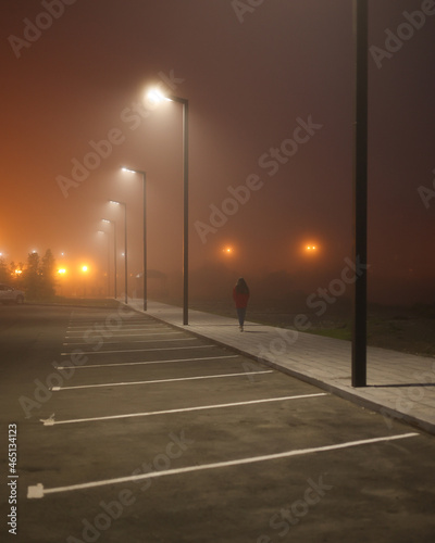 Fog on parking