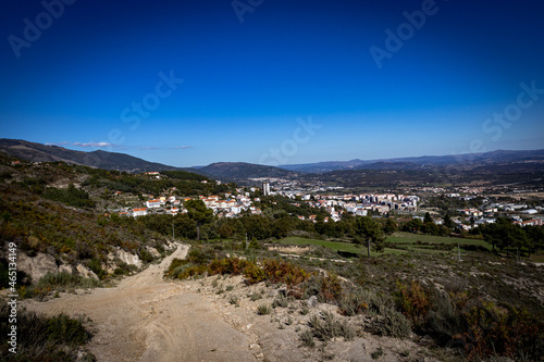 Vista da cidade de Covilh   em Portugal