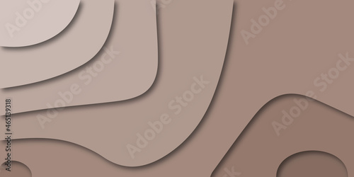 Modern paper cut beige background.