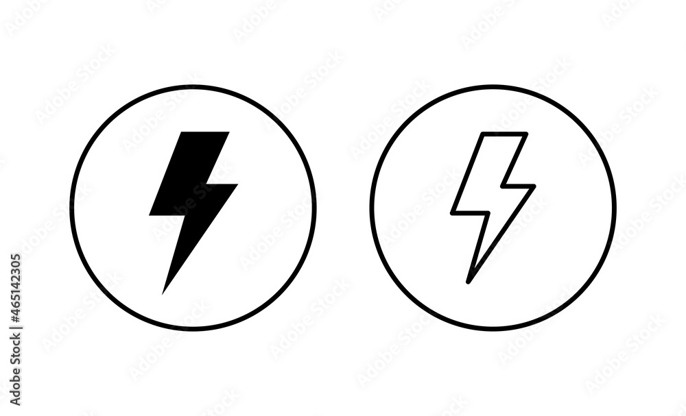 Lightning icons set. electric sign and symbol. power icon. energy sign Lightning icons set. electric sign and symbol. power icon. energy sign