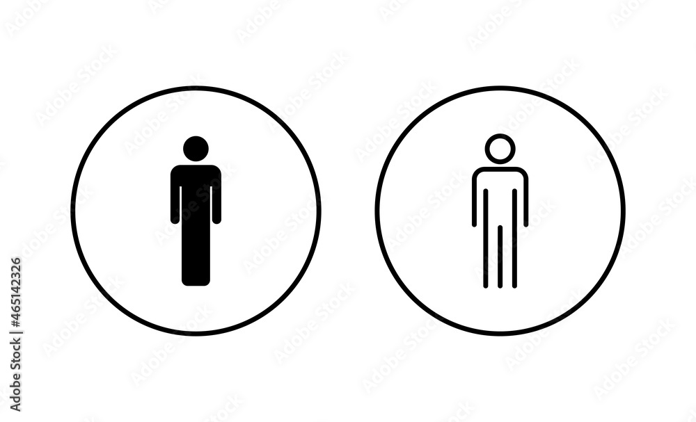 Man icons set. male sign and symbol. human symbol