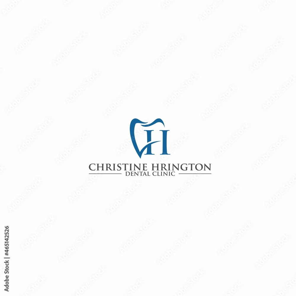 Vector graphic icon template for dental clinic initials ch. dentist treatment and health and mouth. Illustration for your business. Logotype, Logo Vector graphic icon template for dental clinic initials ch. dentist treatment and health and mouth. Illustration for your business. Logotype, Logo