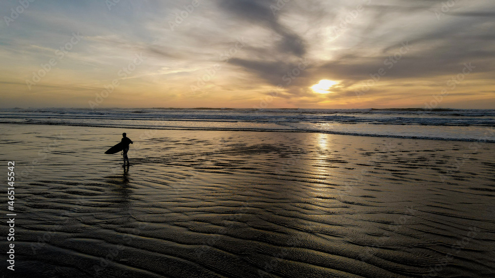 sunset on the beach