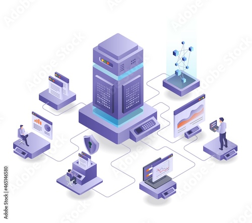 Server data center of multiple platforms