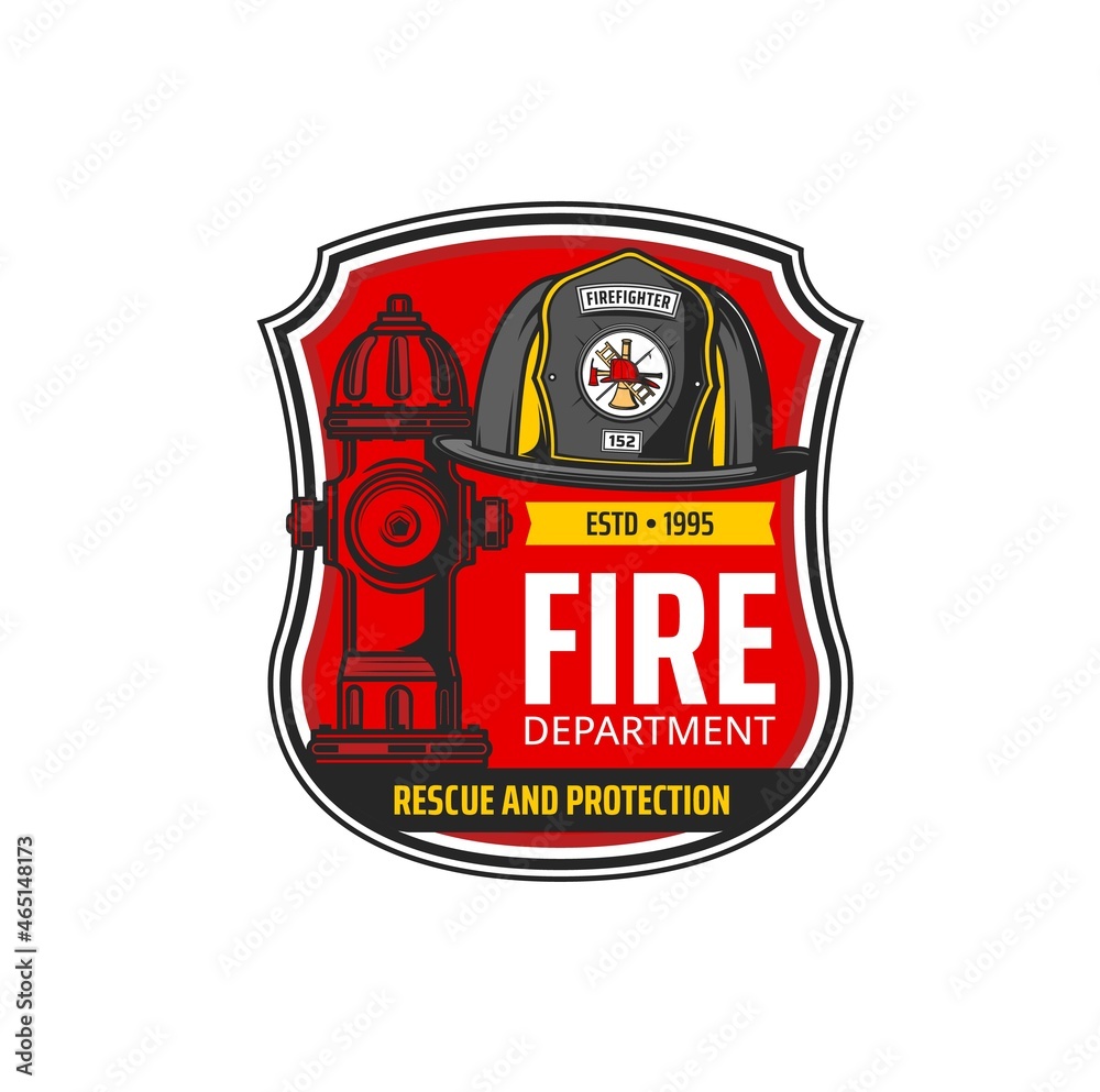 Firefighting department icon. Fire department, emergency rescue service ...