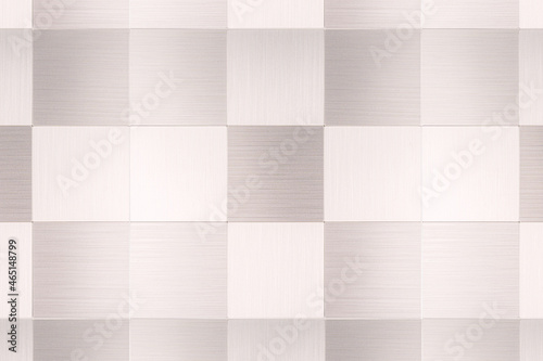 The texture of the wall mosaic with silver aluminum tiles.