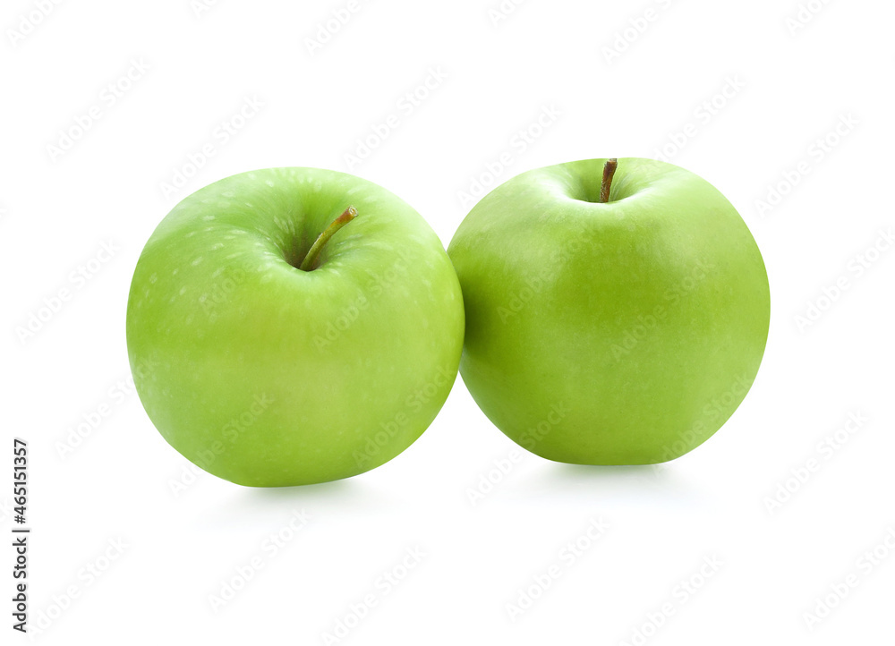 one green cut apple isolated on white background clipping path one green cut apple isolated on white background clipping path