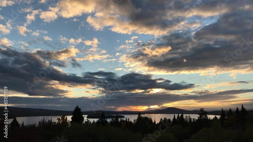 Dramatic Clouds Over Rangeley Lake