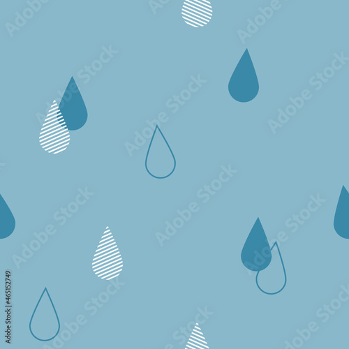 blue rain drop seamless background for fabric pattern