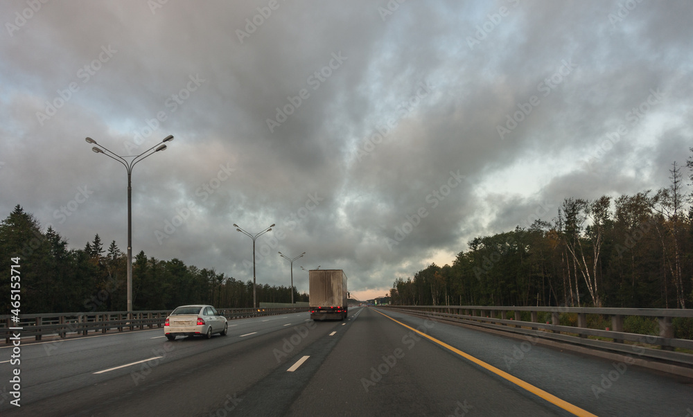 On the road at speed On the road at speed