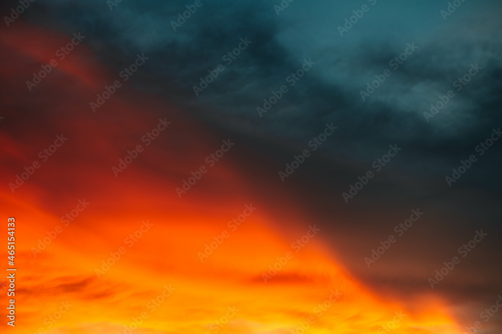 darmatic orange sunset sky 