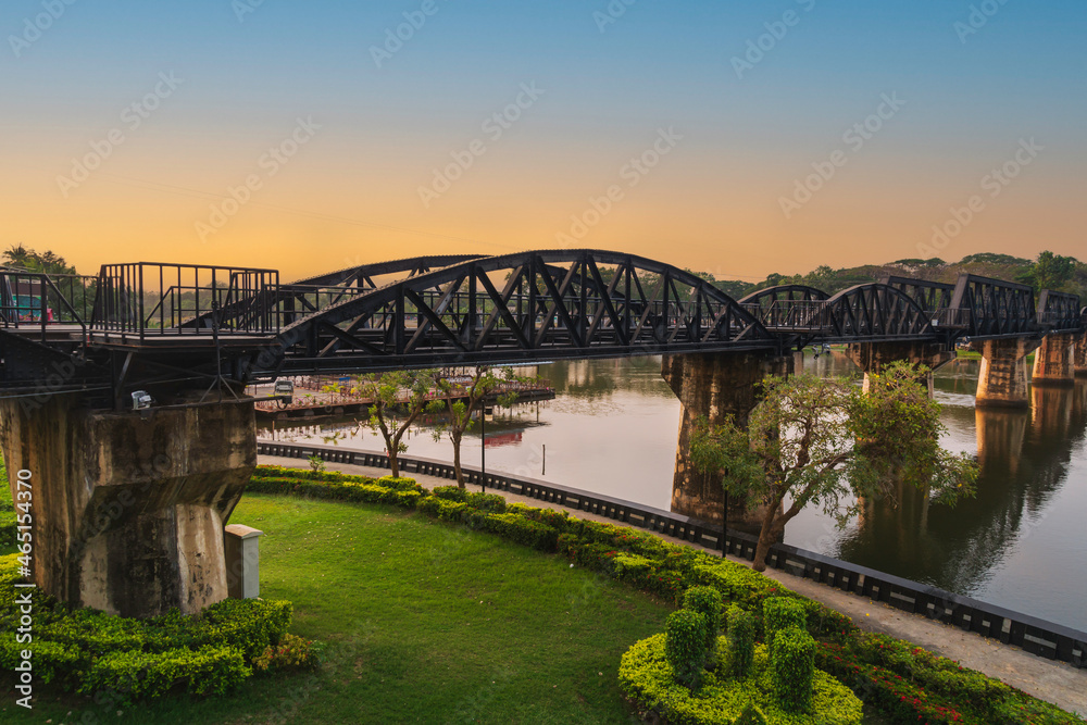 Fototapeta premium The Bridge over the River Kwai in kanchanburi thailand
