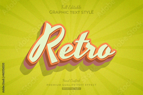 Retro Old Editable Text Effect Font Style