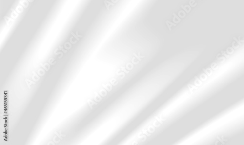 Abstract smooth elegant white fabric silk texture soft background. Abstract white silk vector background luxury white cloth or liquid wave. Creases of satin velvet, silk, elegant cotton. Vector EPS10