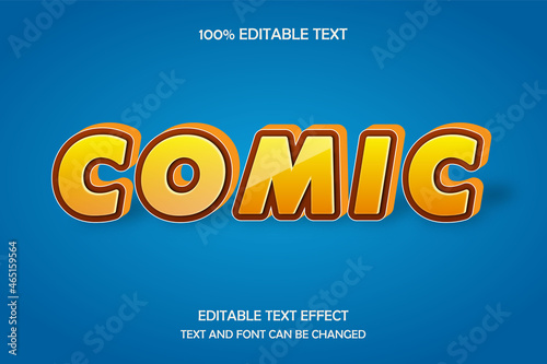 Comic 3 dimension editable text effect modern comic style