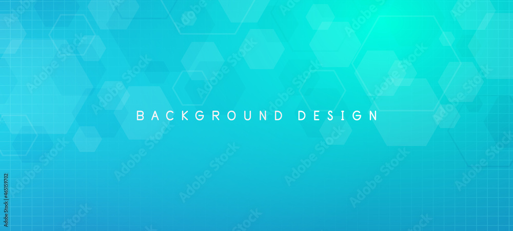 Abstract design element with geometric background and hexagons shape pattern	
