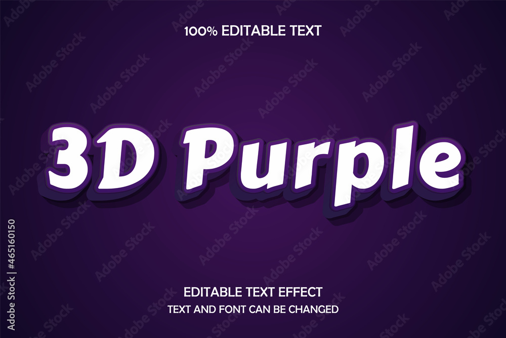 3d Purple 3 dimension editable text effect modern shadow style 3d Purple 3 dimension editable text effect modern shadow style