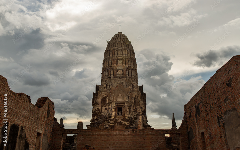 Aytthaya, Thailand, 22 Aug 2020 : Wat Ratchaburana, The ruin of a Buddhist temple in the Ayutthaya historical park, Thailand. No focus, specifically.
