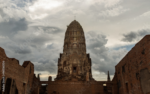 Aytthaya, Thailand, 22 Aug 2020 : Wat Ratchaburana, The ruin of a Buddhist temple in the Ayutthaya historical park, Thailand. No focus, specifically.