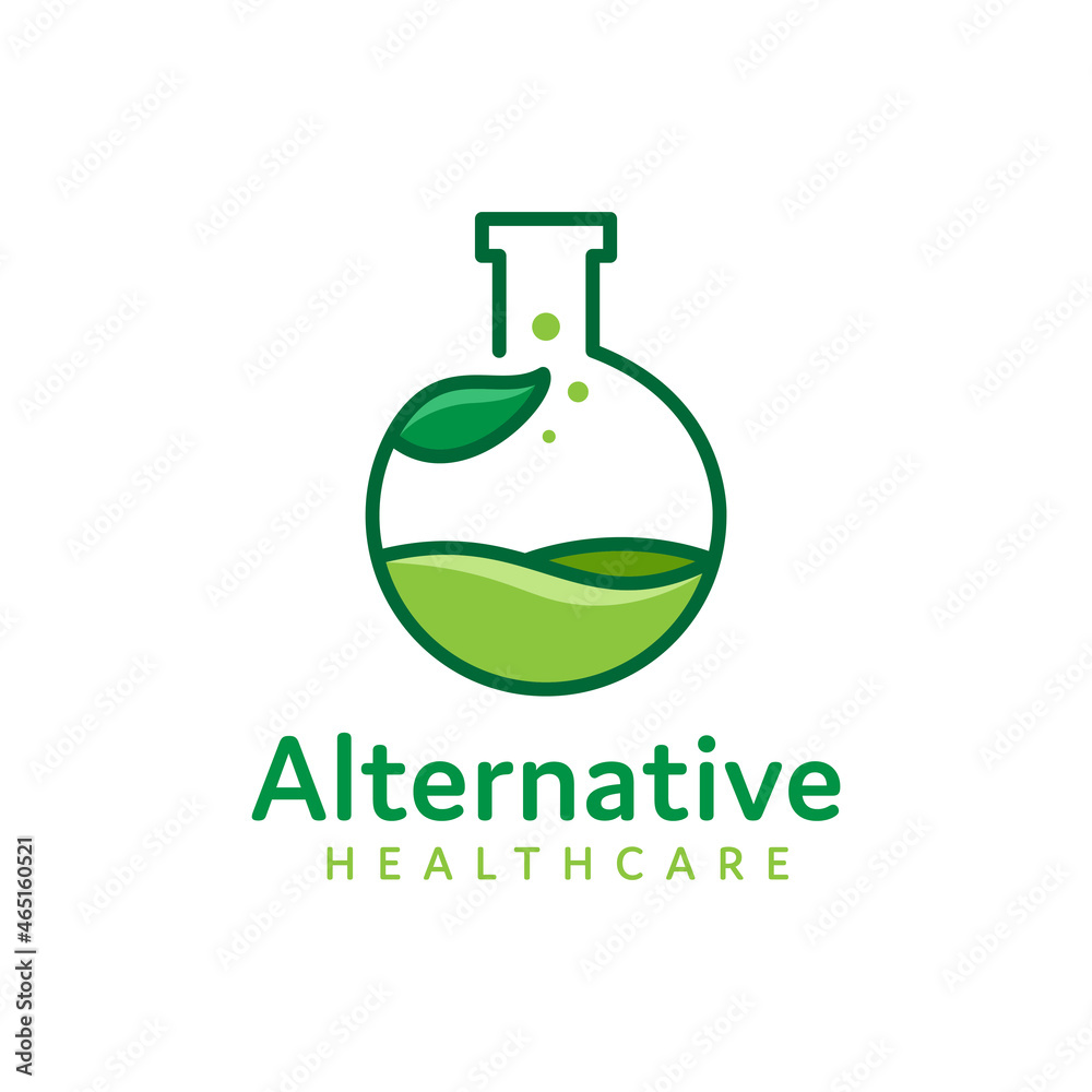 Herbal leaf lab logo design for health care alternative medicine Herbal leaf lab logo design for health care alternative medicine