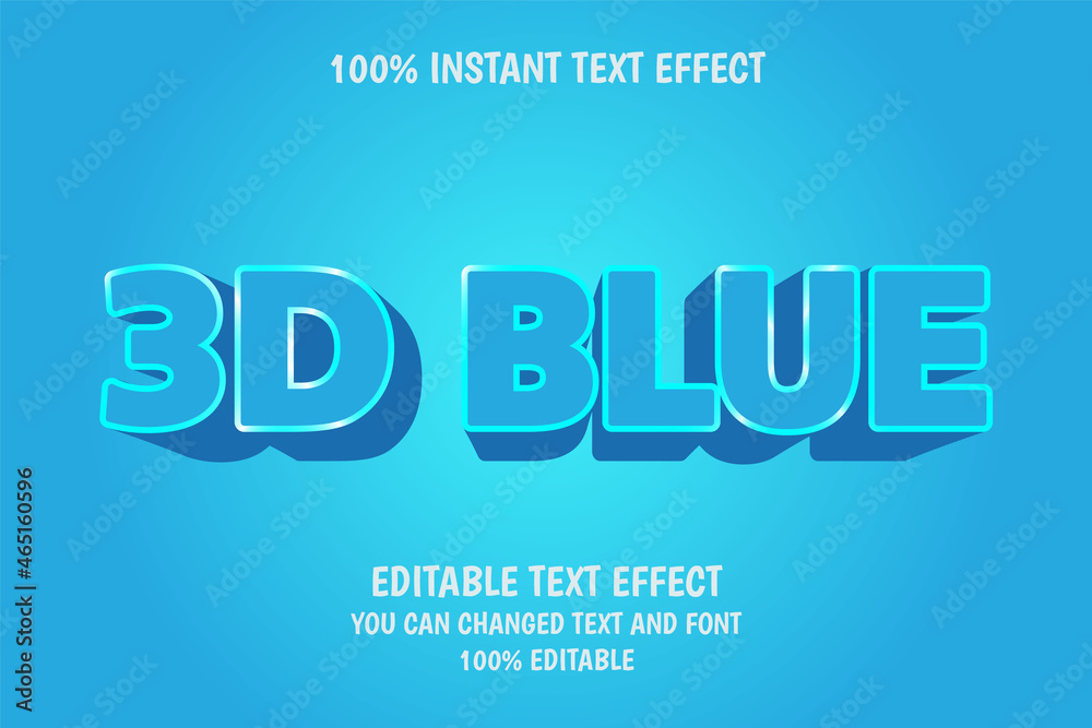 3d blue 3 dimension editable text effect modern text style 3d blue 3 dimension editable text effect modern text style