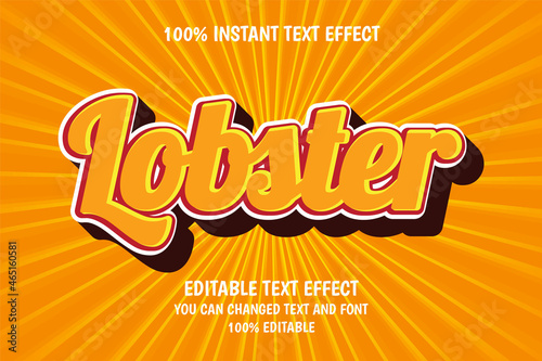 lobster 3 dimension editable text effect modern emboss style