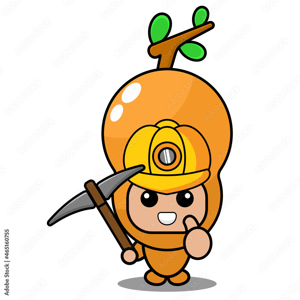 cartoon character vector illustration of cute tamarind spice mascot ...