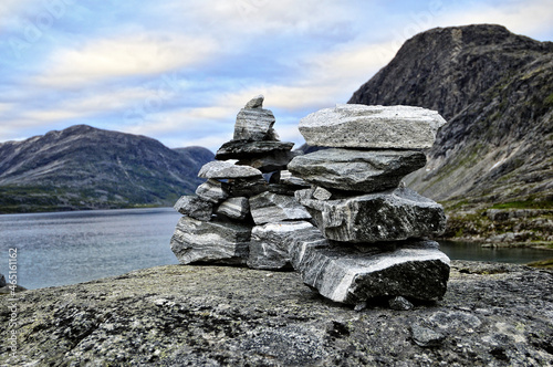 cairn on the rock, Norway