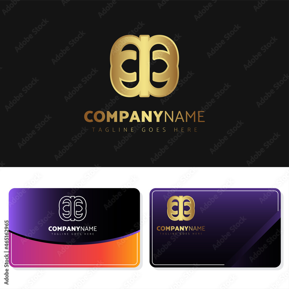 Luxury and elegant gold logo illustration design with business card design for your company Luxury and elegant gold logo illustration design with business card design for your company