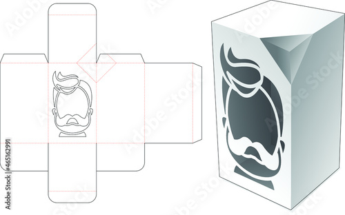 Packaging box die cut template