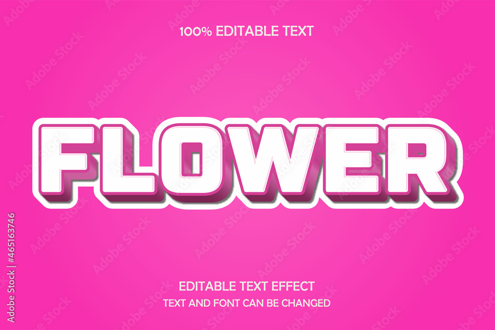 Flower 3 dimension editable text effect arch modern shadow style Flower 3 dimension editable text effect arch modern shadow style
