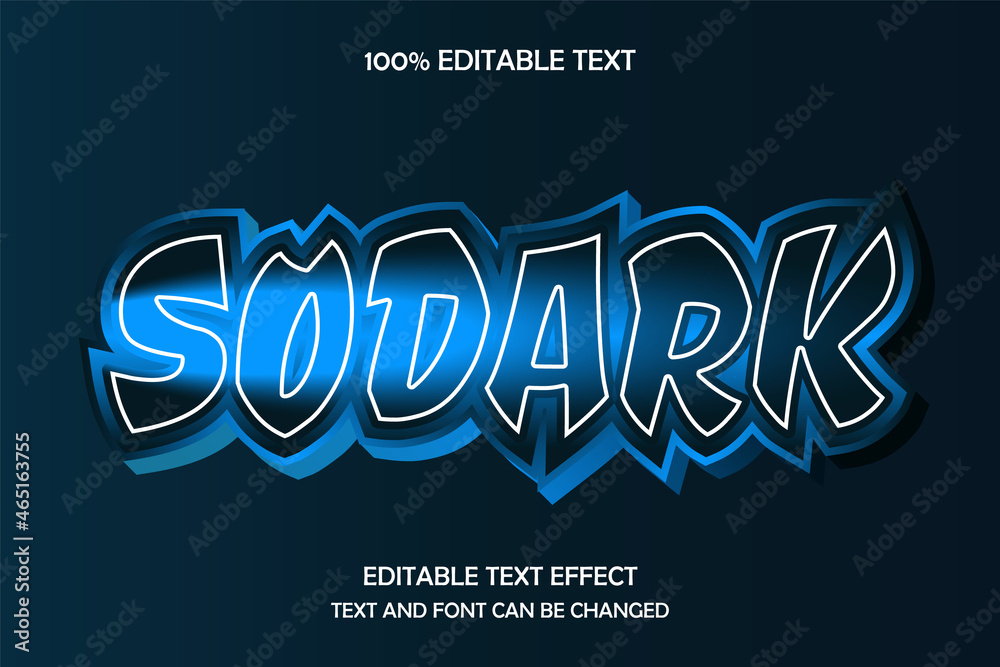 Fototapeta premium So dark 3 dimension editable text effect modern dark style