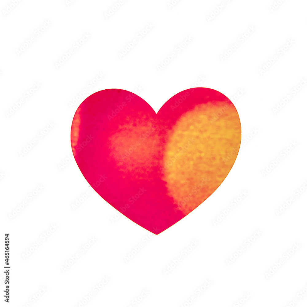 pink heart with light effect on a white background