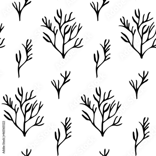 Provence seamless pattern. Floral ornament on a white background. Delicate calm design for textiles  wallpapers  backgrounds  fabrics.