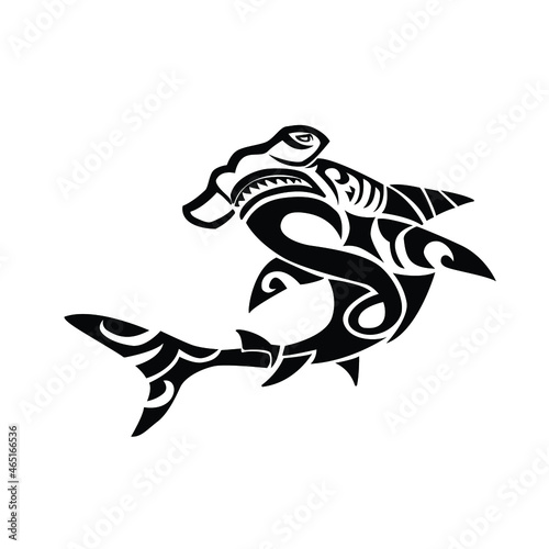 tribal hammerhead shark tattoo